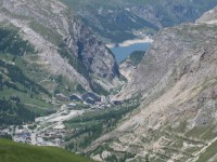 Vue de Tignes depuis l'Iseran